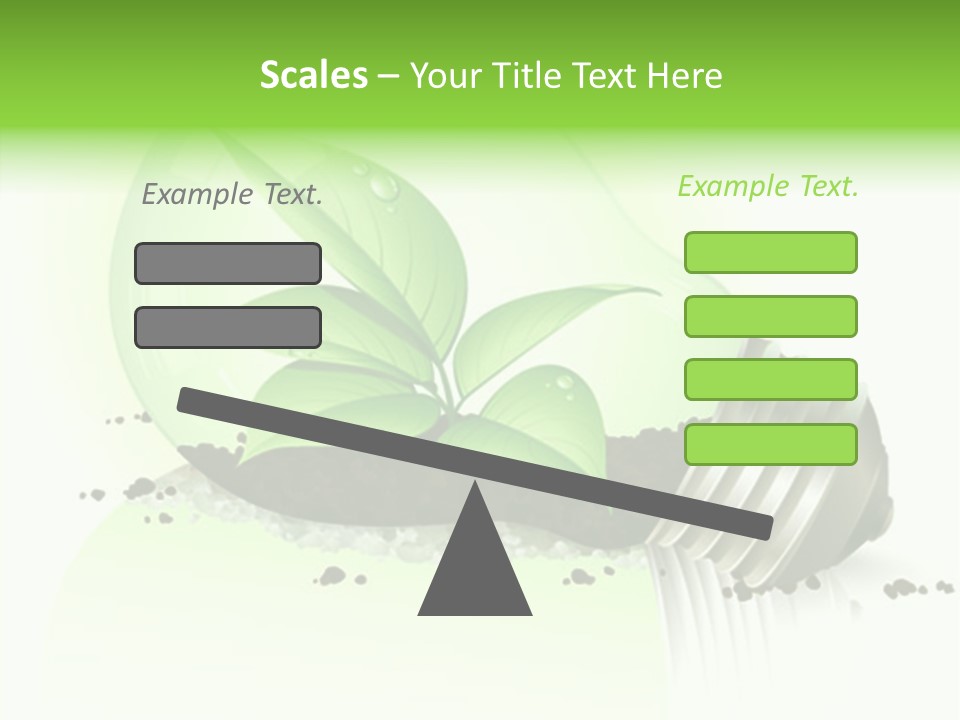 White Plant Green PowerPoint Template