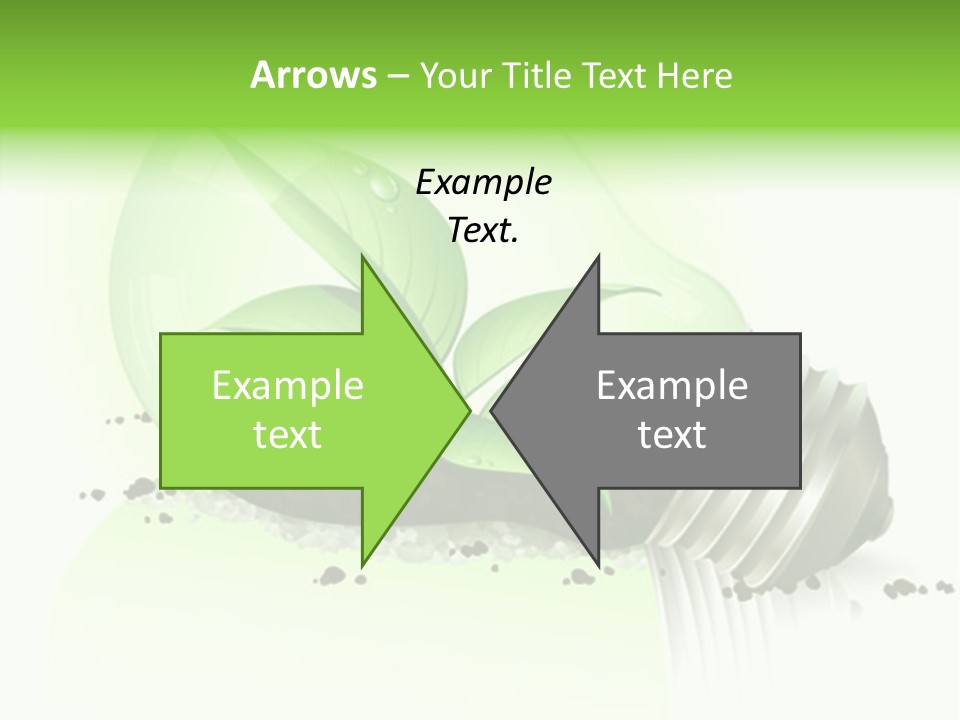 White Plant Green PowerPoint Template