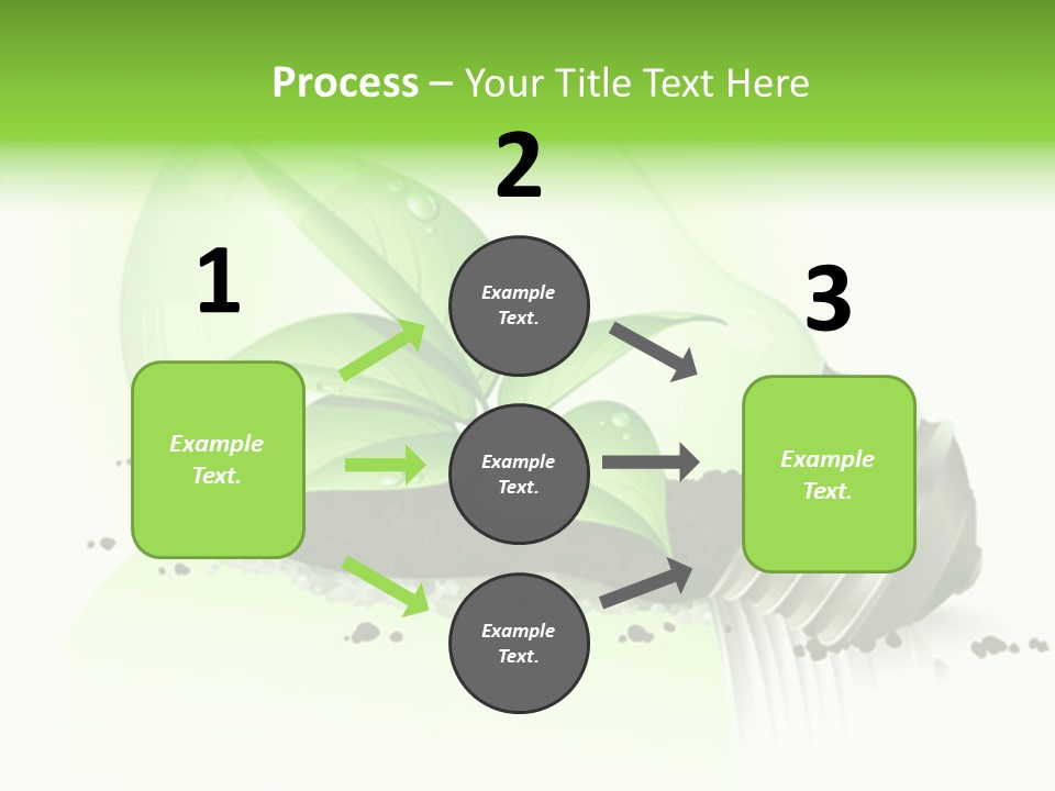 White Plant Green PowerPoint Template