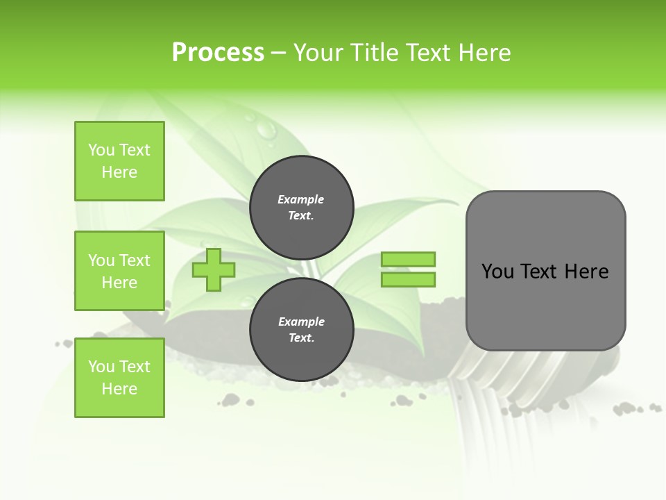 White Plant Green PowerPoint Template