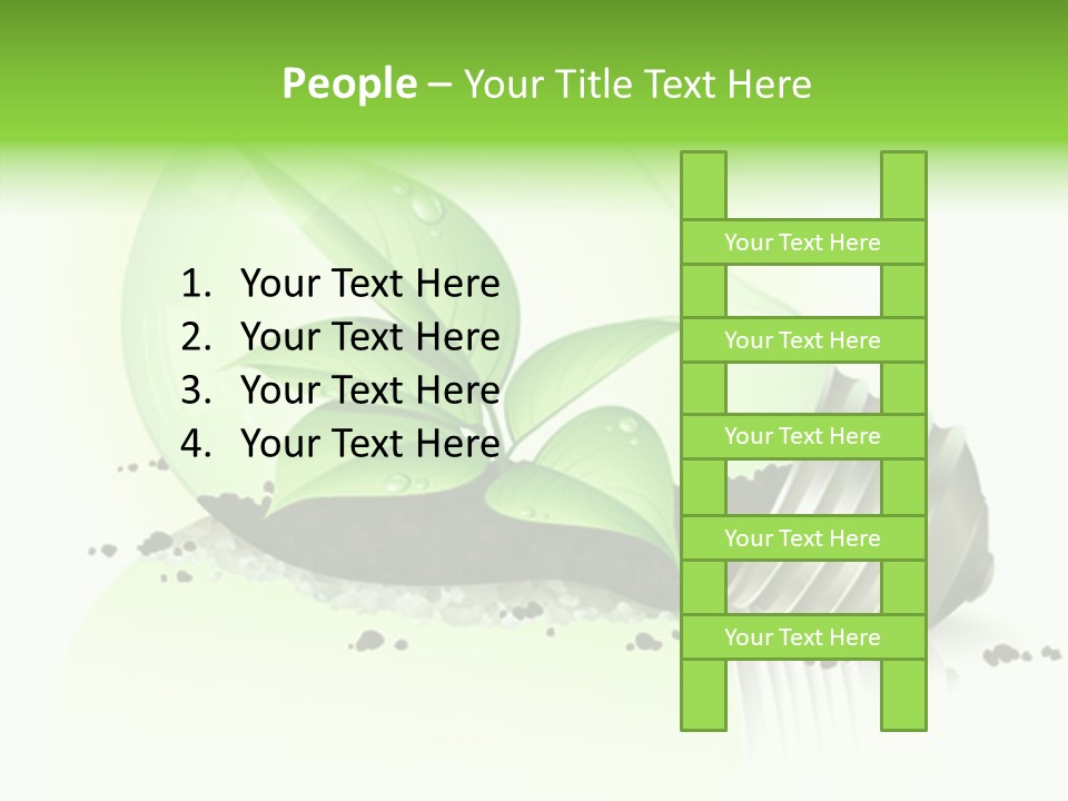 White Plant Green PowerPoint Template