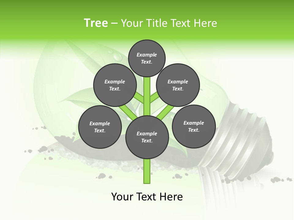 White Plant Green PowerPoint Template