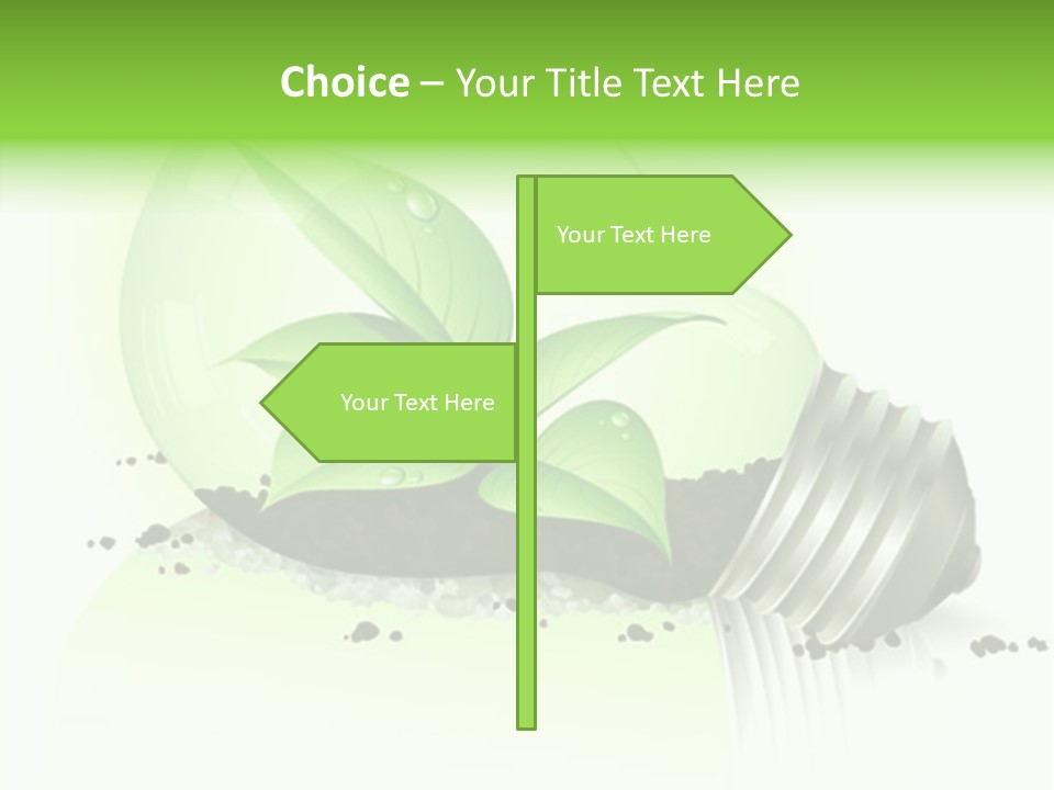 White Plant Green PowerPoint Template