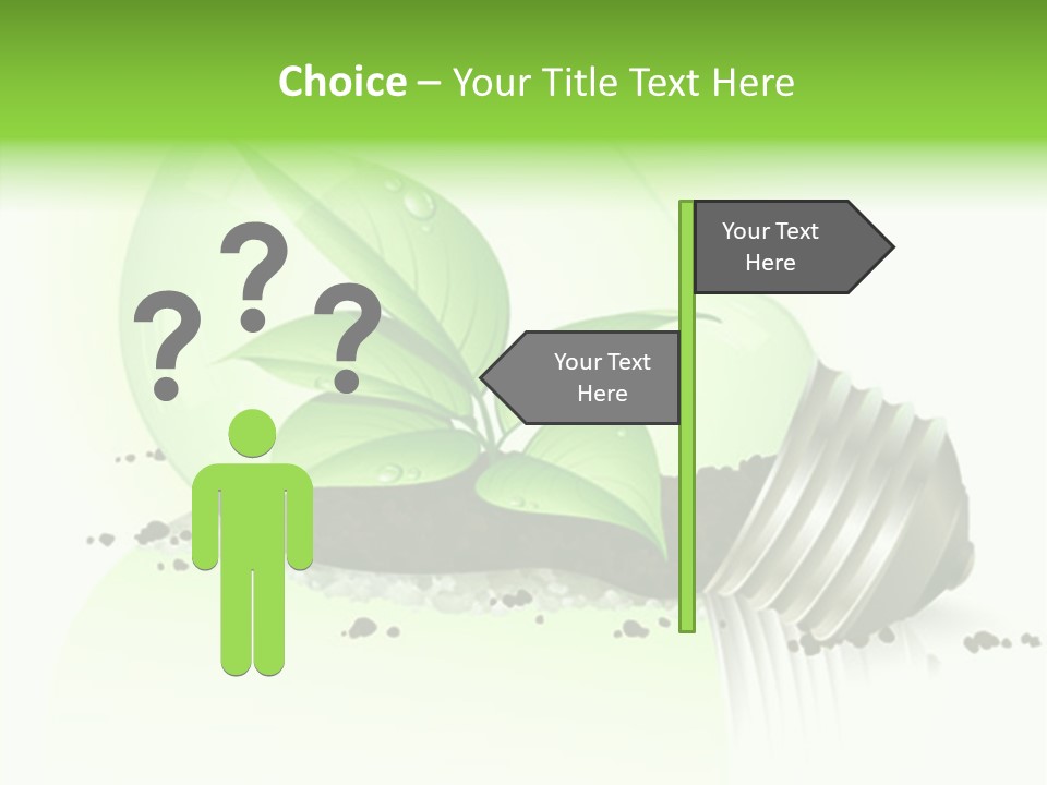 White Plant Green PowerPoint Template