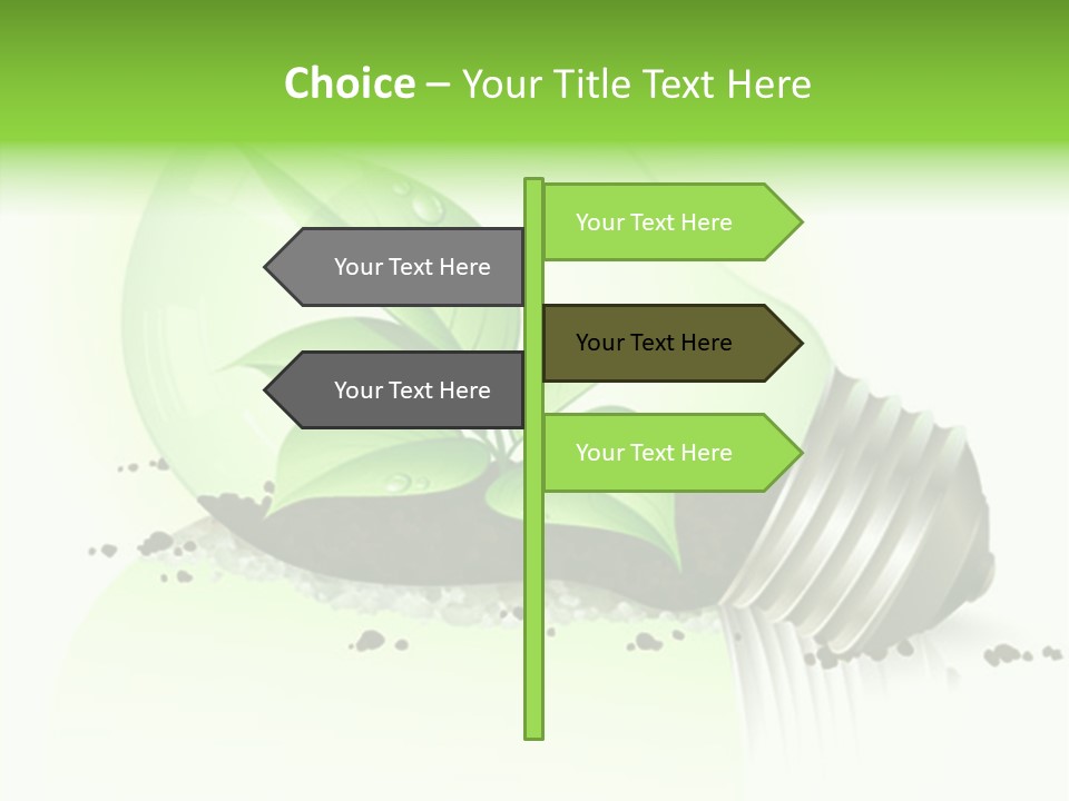White Plant Green PowerPoint Template