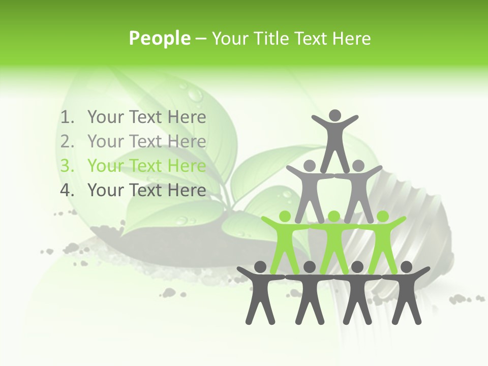 White Plant Green PowerPoint Template