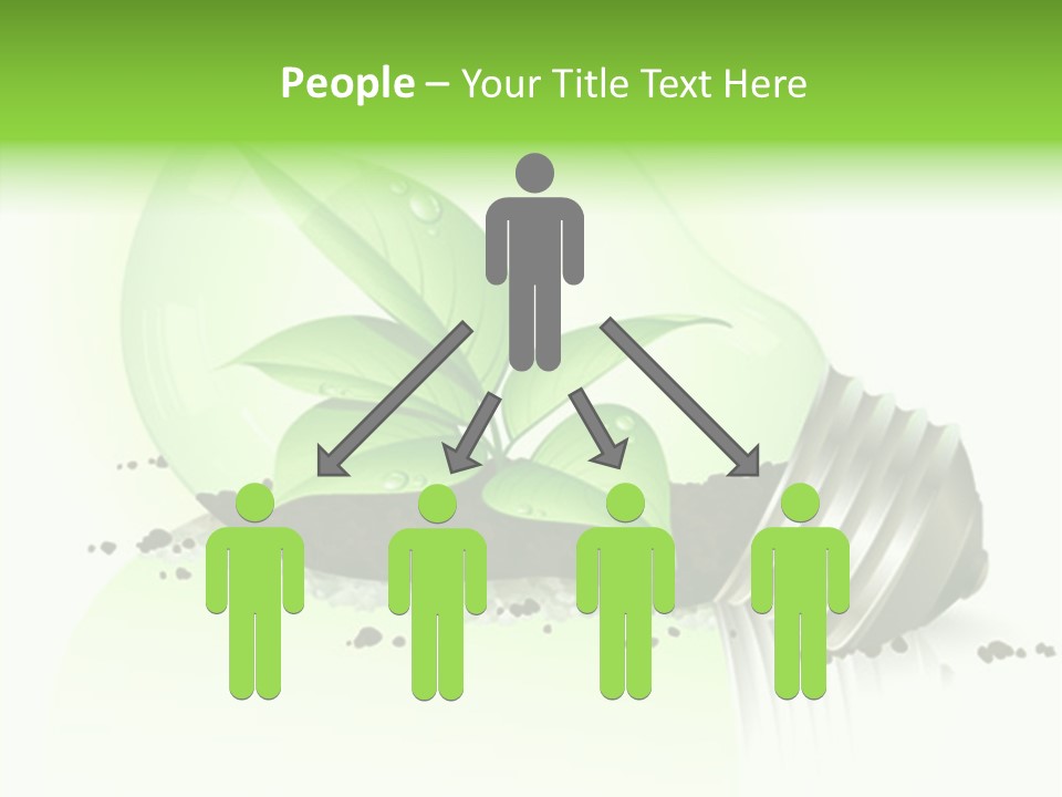 White Plant Green PowerPoint Template