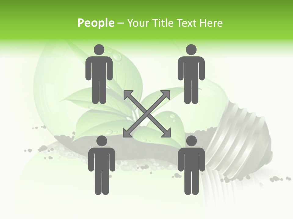 White Plant Green PowerPoint Template