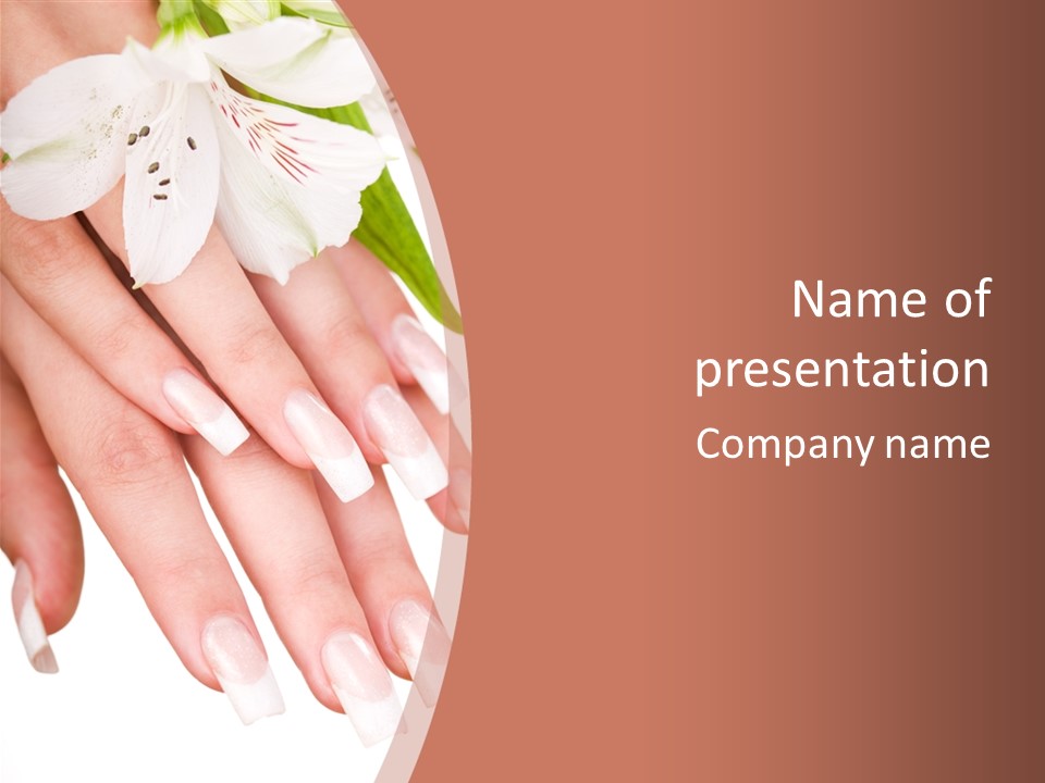 Closeup French Women PowerPoint Template