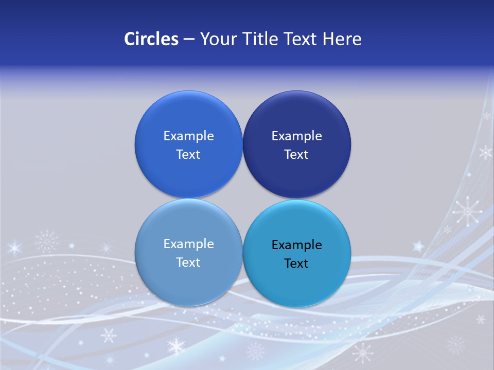 A Blue Background With Snowflakes And Stars PowerPoint Template