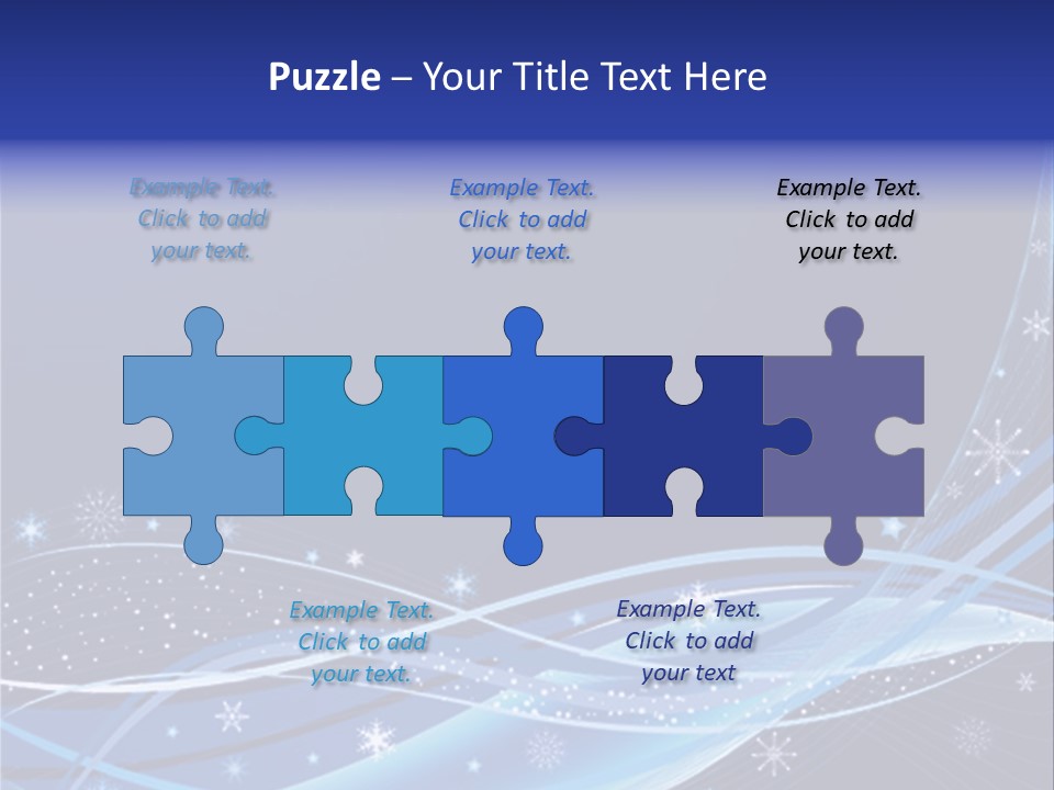 A Blue Background With Snowflakes And Stars PowerPoint Template