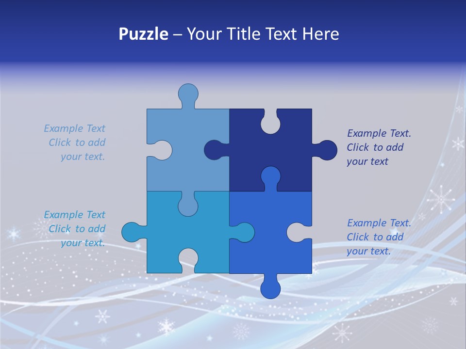 A Blue Background With Snowflakes And Stars PowerPoint Template