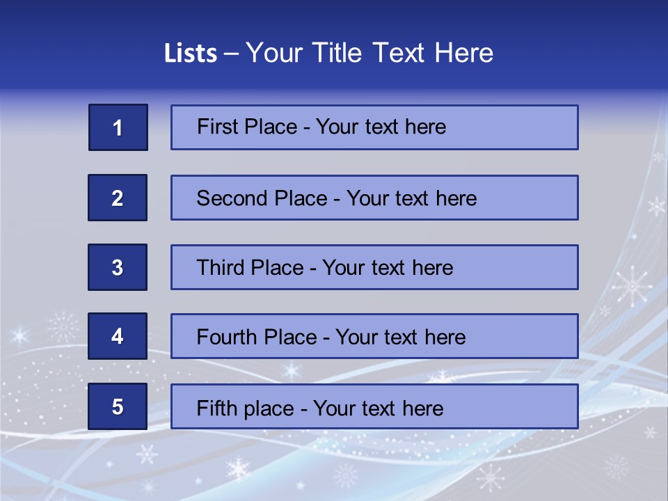 A Blue Background With Snowflakes And Stars PowerPoint Template