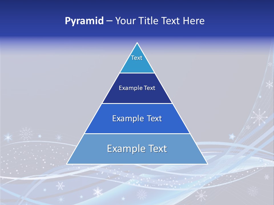 A Blue Background With Snowflakes And Stars PowerPoint Template