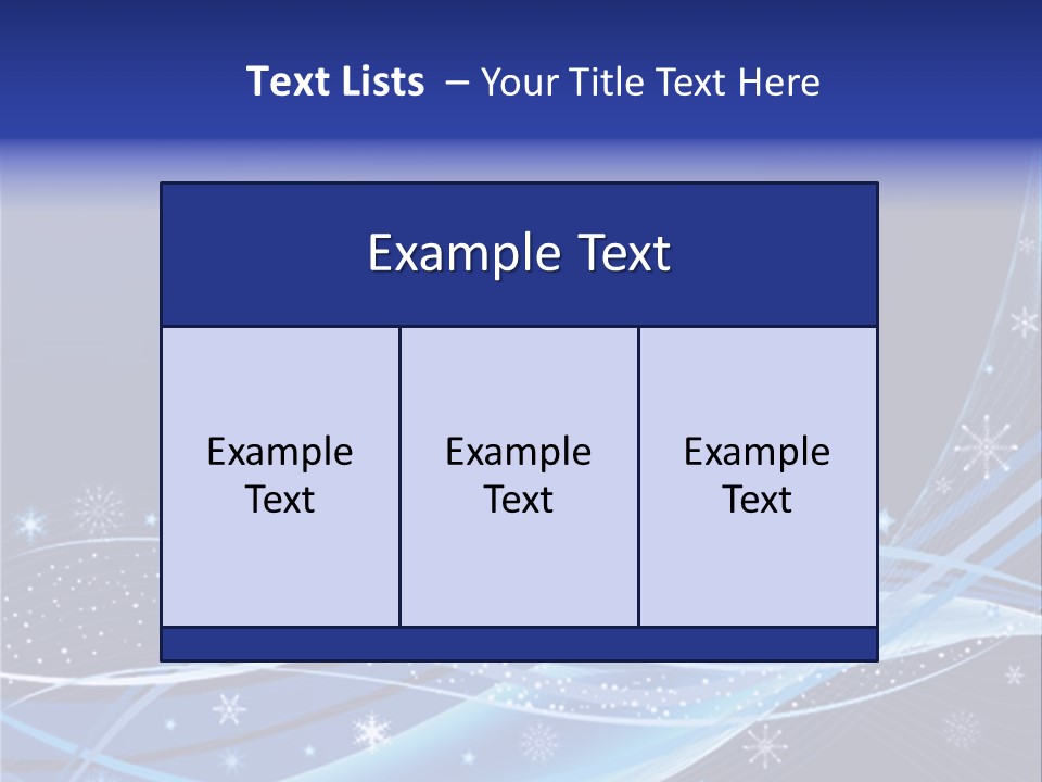 A Blue Background With Snowflakes And Stars PowerPoint Template