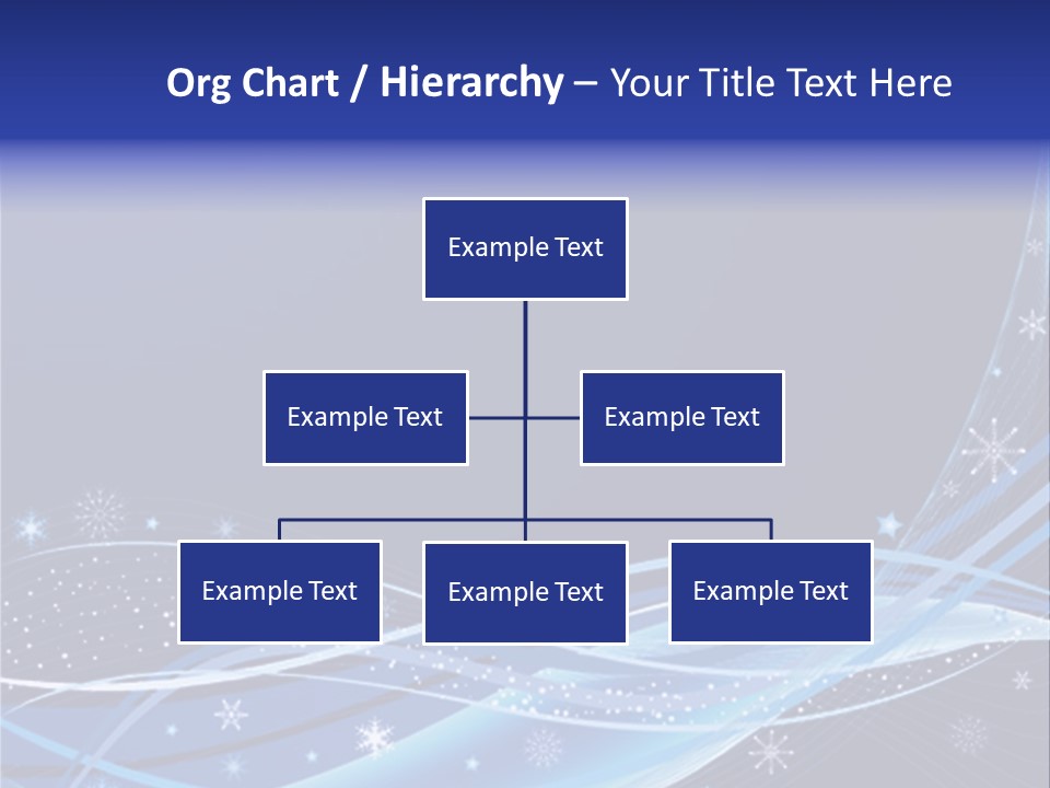 A Blue Background With Snowflakes And Stars PowerPoint Template