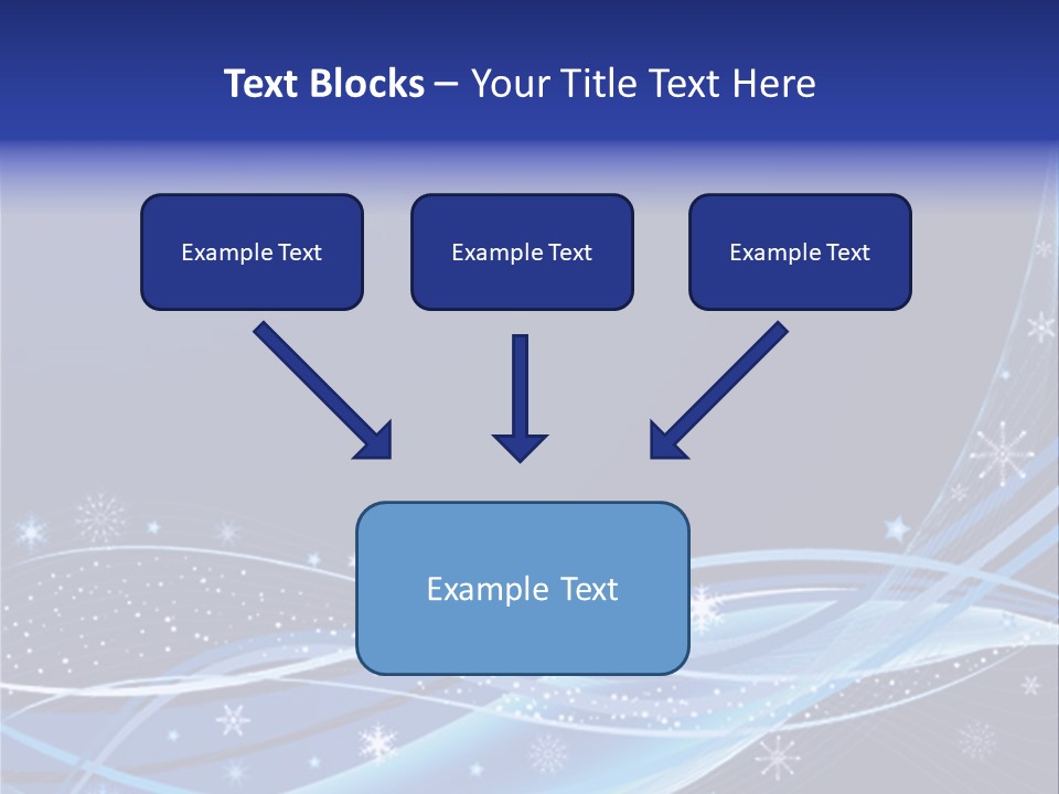 A Blue Background With Snowflakes And Stars PowerPoint Template