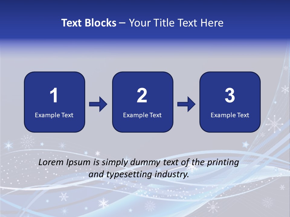 A Blue Background With Snowflakes And Stars PowerPoint Template