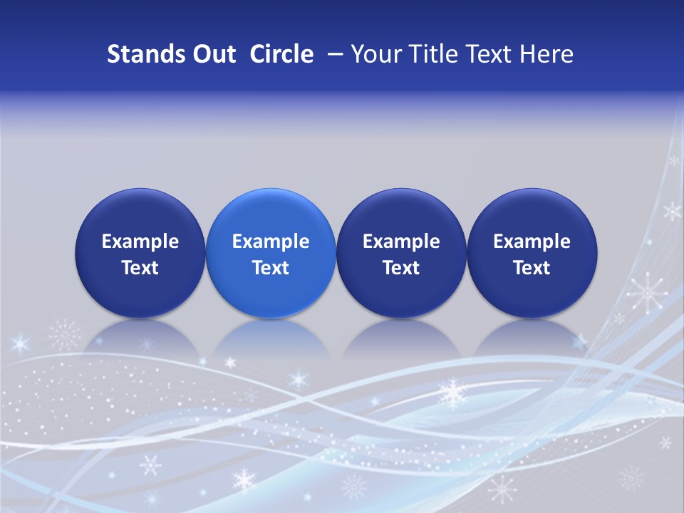 A Blue Background With Snowflakes And Stars PowerPoint Template