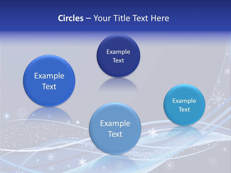 A Blue Background With Snowflakes And Stars PowerPoint Template