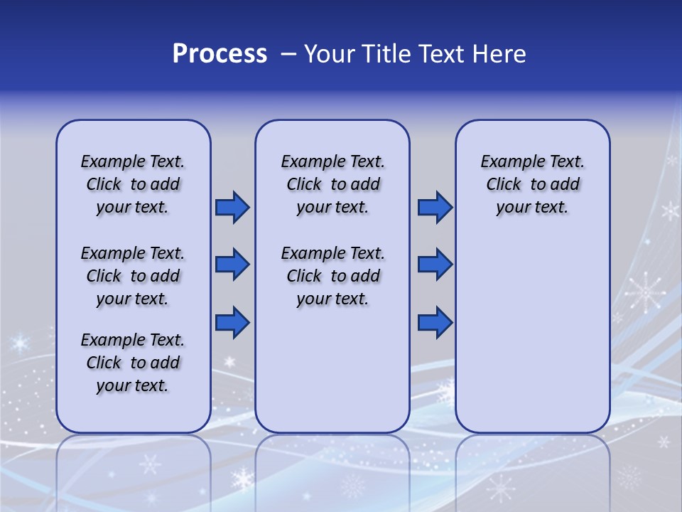 A Blue Background With Snowflakes And Stars PowerPoint Template
