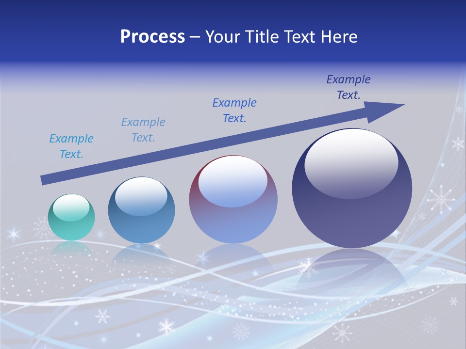 A Blue Background With Snowflakes And Stars PowerPoint Template