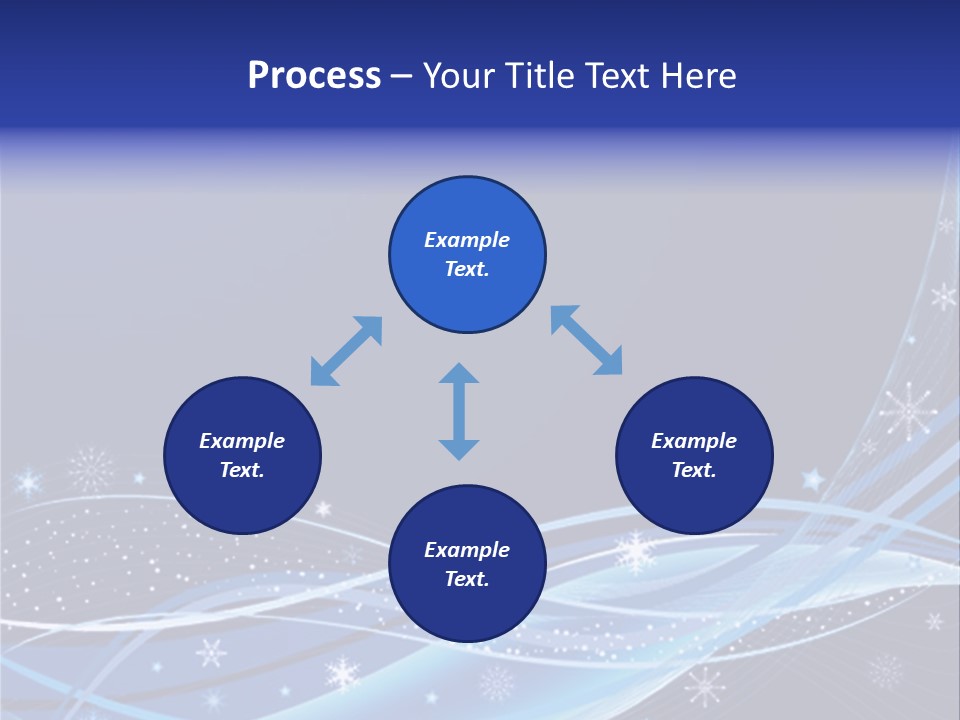A Blue Background With Snowflakes And Stars PowerPoint Template
