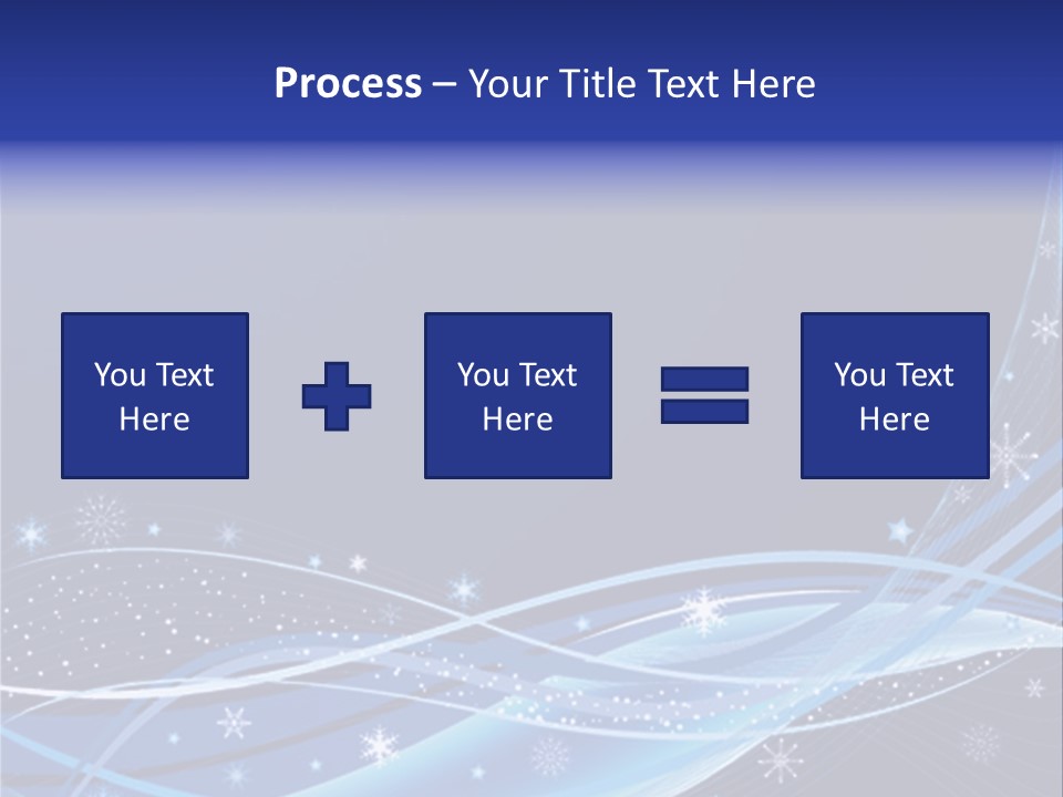 A Blue Background With Snowflakes And Stars PowerPoint Template
