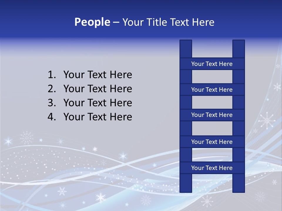 A Blue Background With Snowflakes And Stars PowerPoint Template