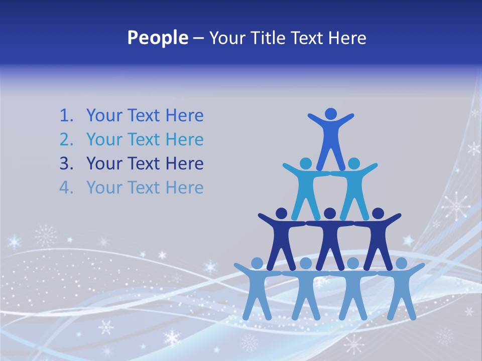 A Blue Background With Snowflakes And Stars PowerPoint Template