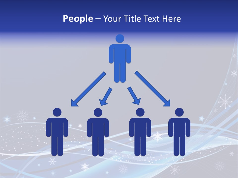 A Blue Background With Snowflakes And Stars PowerPoint Template