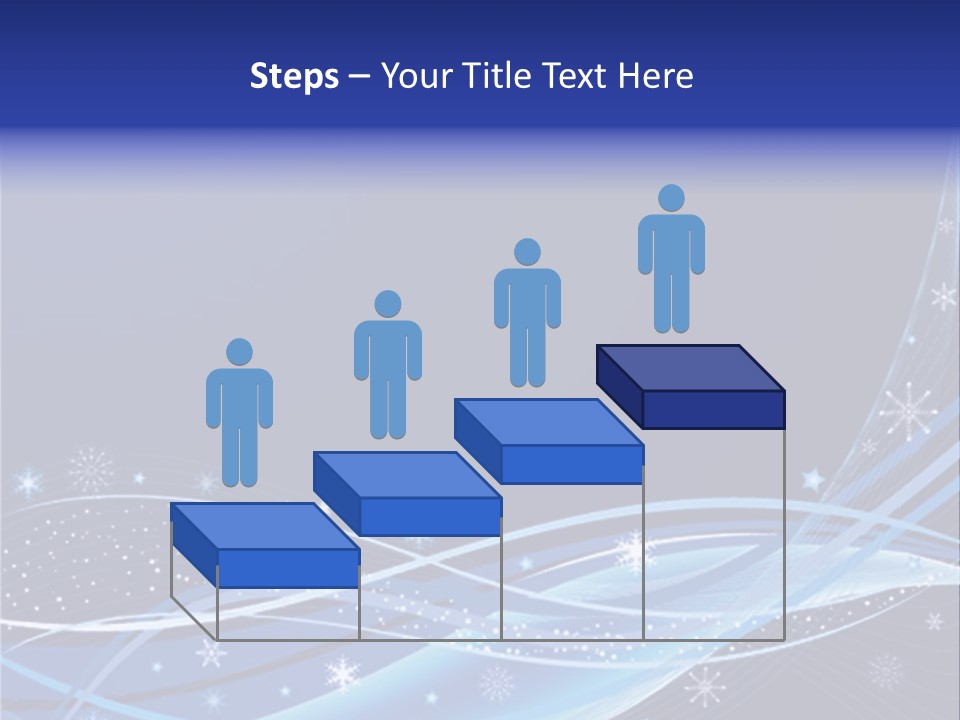 A Blue Background With Snowflakes And Stars PowerPoint Template