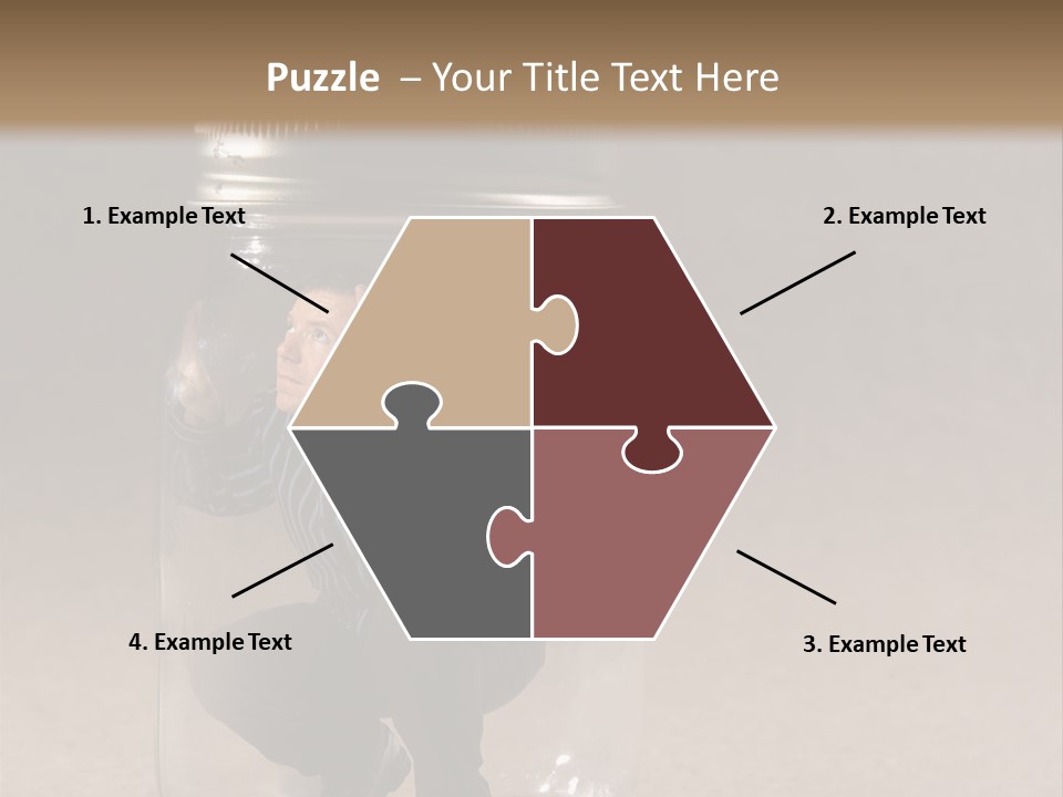 A Man In A Glass Jar With His Hand On His Head PowerPoint Template