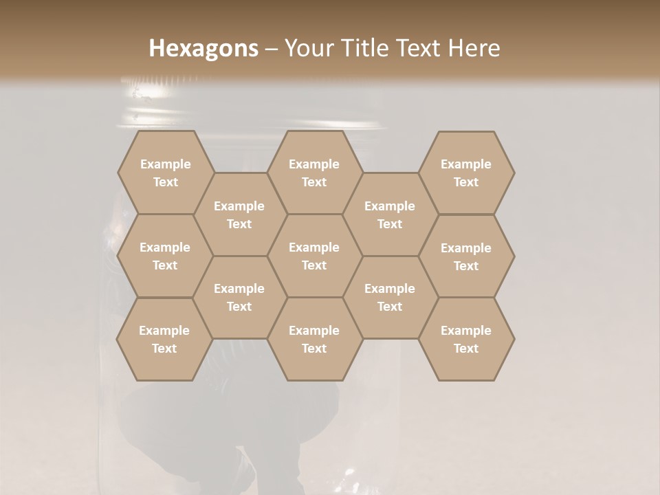 A Man In A Glass Jar With His Hand On His Head PowerPoint Template