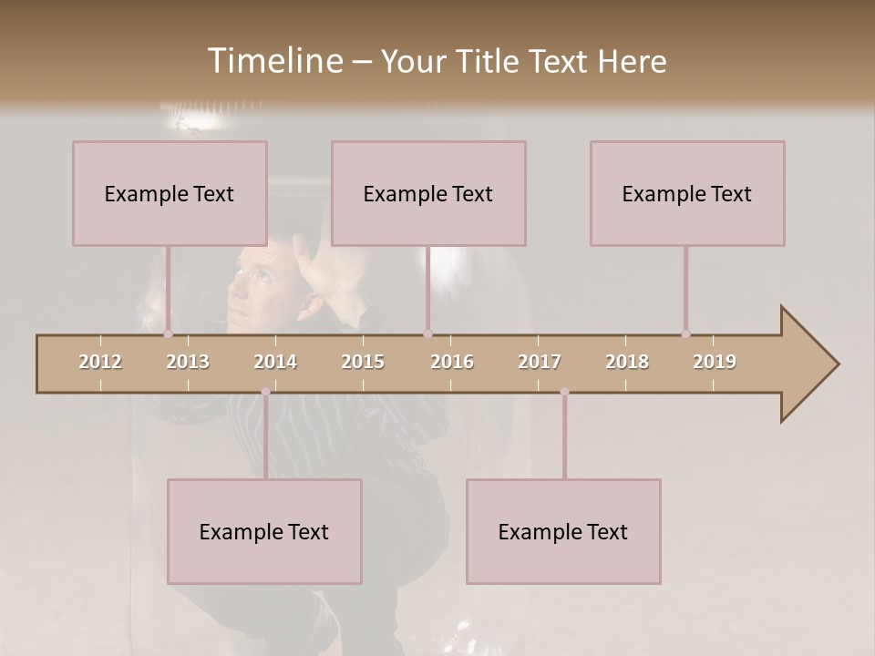 A Man In A Glass Jar With His Hand On His Head PowerPoint Template