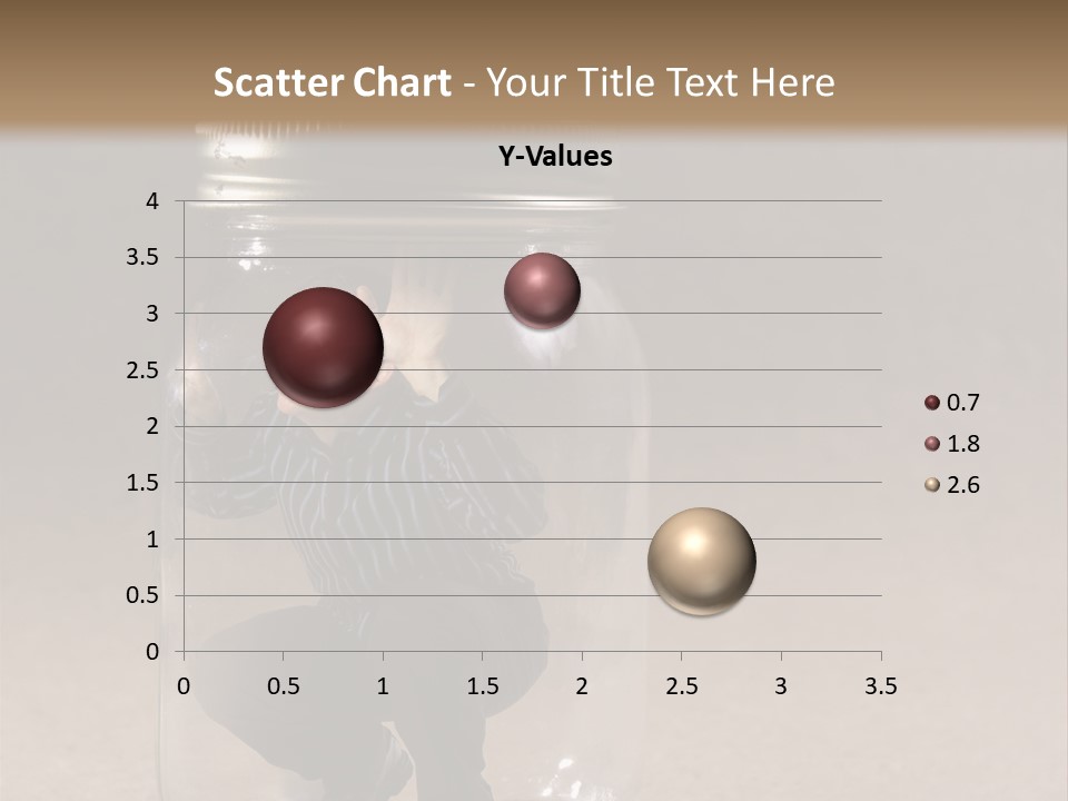 A Man In A Glass Jar With His Hand On His Head PowerPoint Template