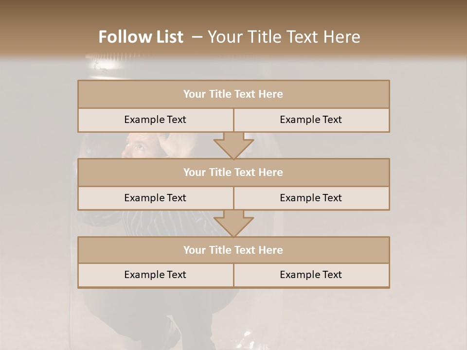 A Man In A Glass Jar With His Hand On His Head PowerPoint Template