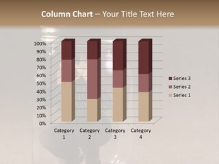 A Man In A Glass Jar With His Hand On His Head PowerPoint Template