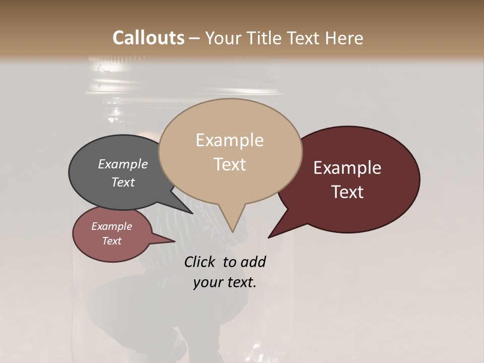 A Man In A Glass Jar With His Hand On His Head PowerPoint Template