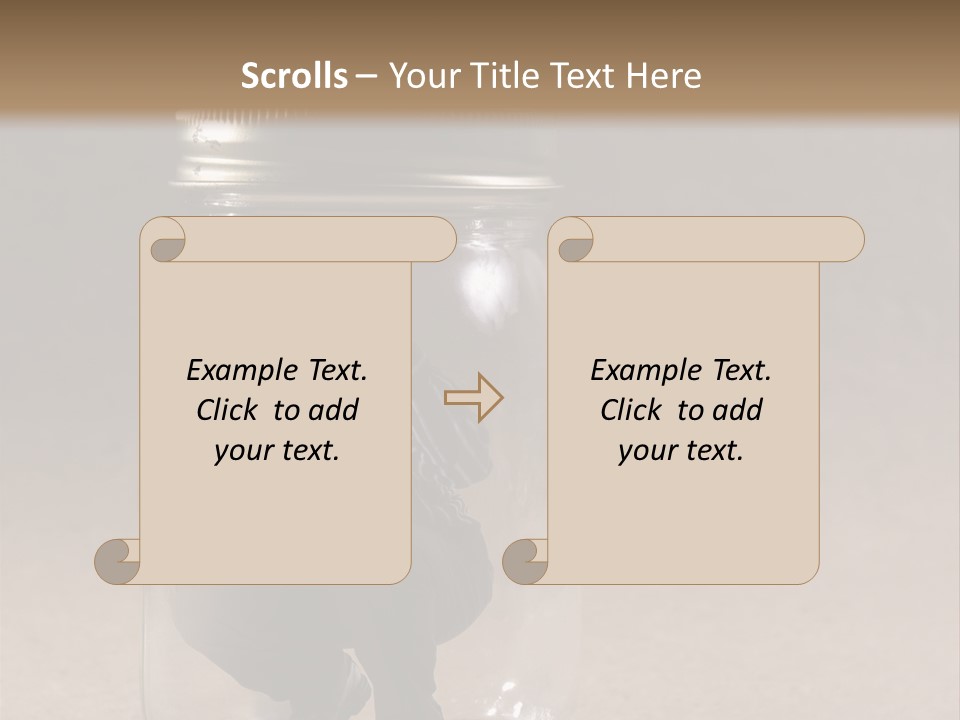 A Man In A Glass Jar With His Hand On His Head PowerPoint Template
