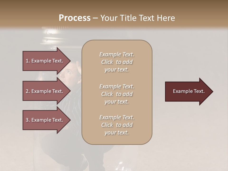 A Man In A Glass Jar With His Hand On His Head PowerPoint Template