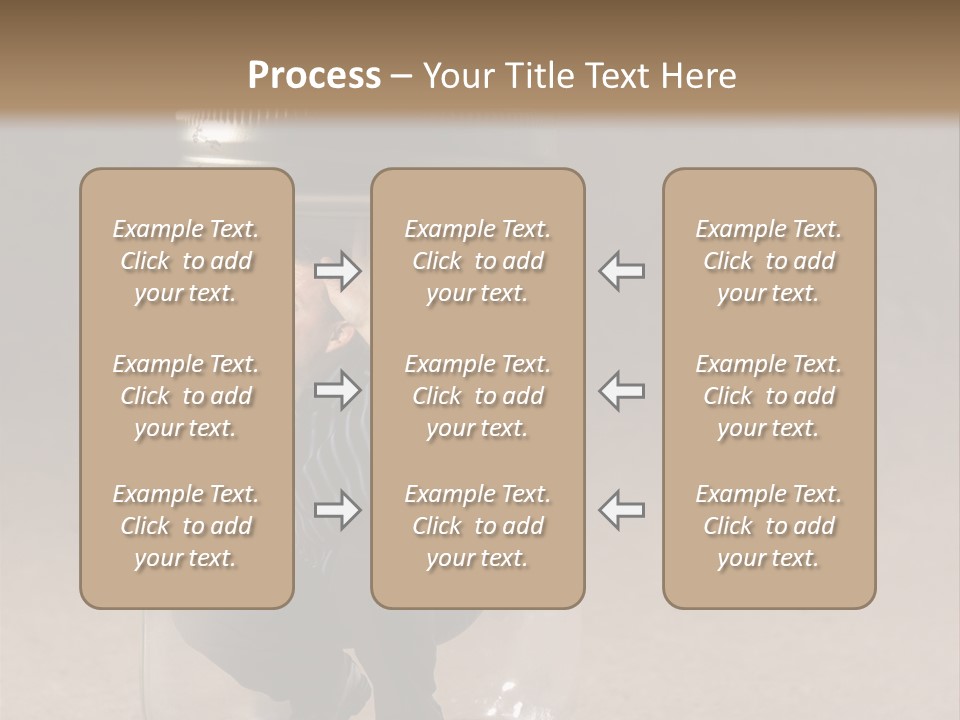 A Man In A Glass Jar With His Hand On His Head PowerPoint Template