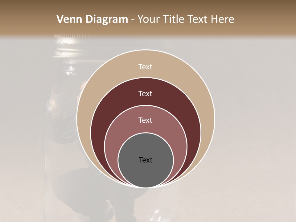 A Man In A Glass Jar With His Hand On His Head PowerPoint Template