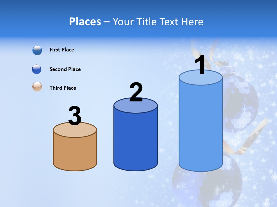 Ribbon Glassy Snow PowerPoint Template