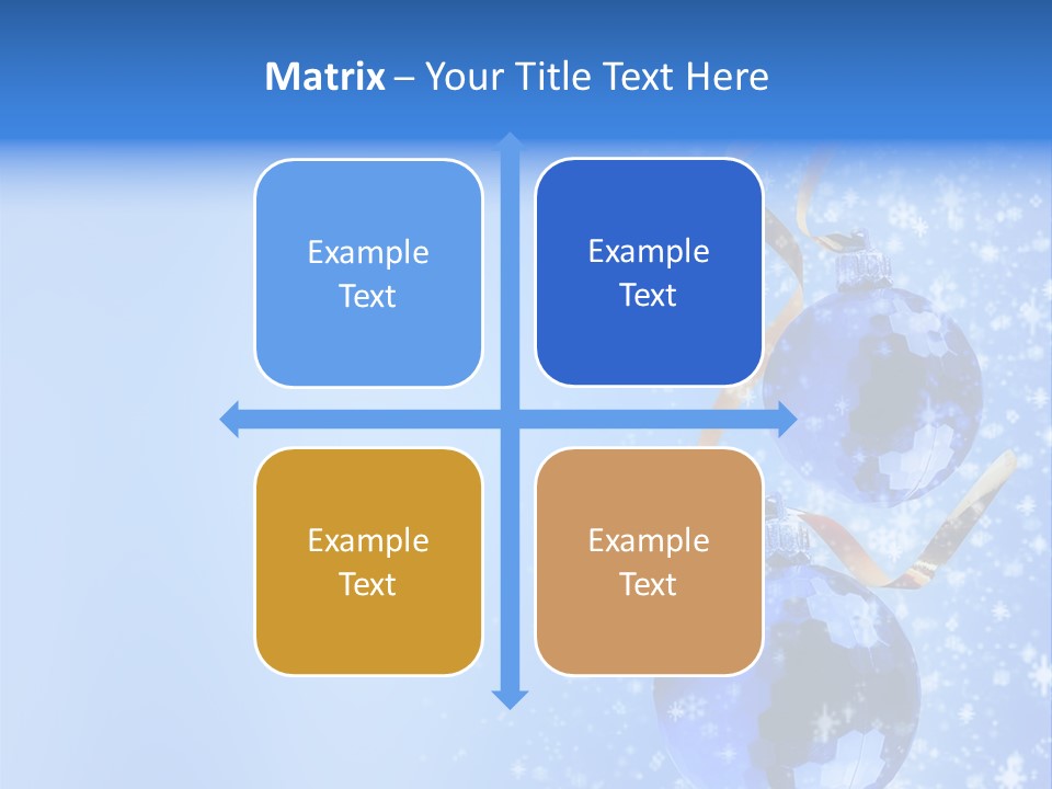Ribbon Glassy Snow PowerPoint Template