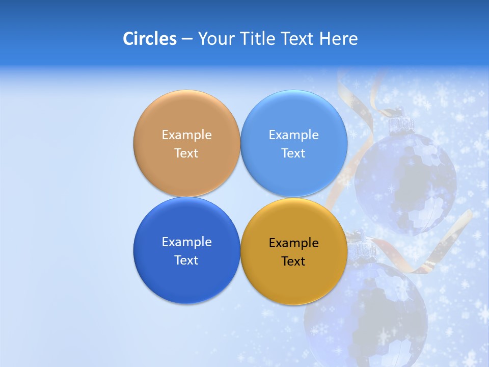 Ribbon Glassy Snow PowerPoint Template