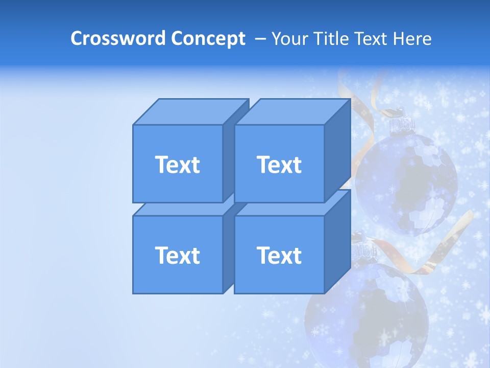 Ribbon Glassy Snow PowerPoint Template