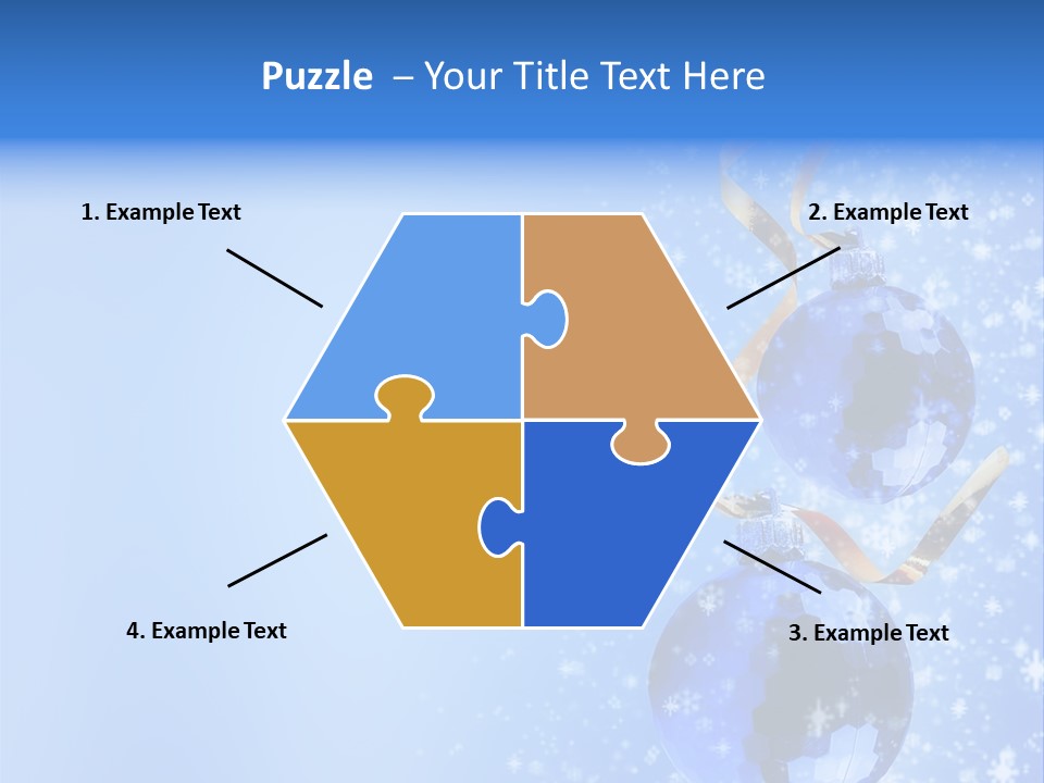 Ribbon Glassy Snow PowerPoint Template