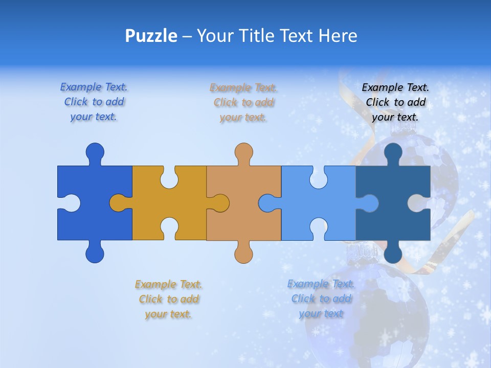 Ribbon Glassy Snow PowerPoint Template