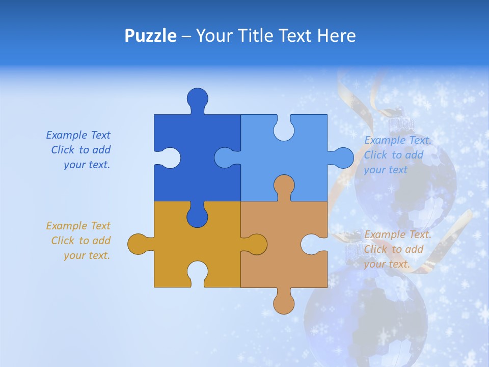 Ribbon Glassy Snow PowerPoint Template